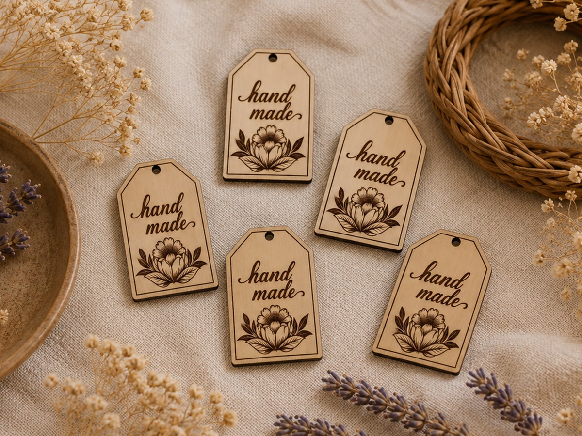 Бирка фигурная «Hand made»